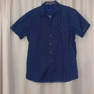 Apt. 9 Dark Blue Patterned Men's Shirt
